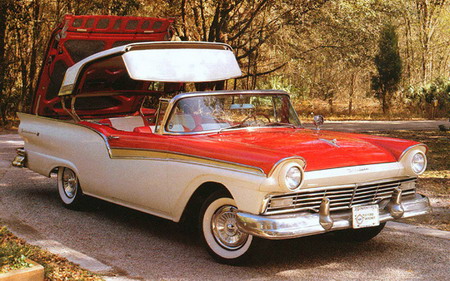 Ford Fairlane 500 Skyliner '1957 работа механизма крыши