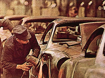 Шлифовка кузовов Karmann-Ghia