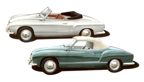 Кабриолет Karmann-Ghia, 1957 год.
