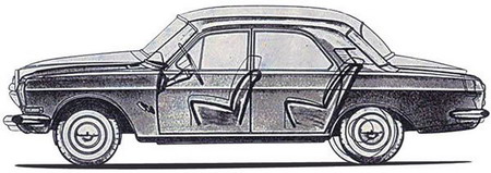 Новая «Волга» на фоне контуров старой